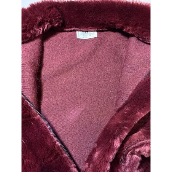 RARE Shaved Silhouette Running Horses Black Mountain Outdoor Deep Pile Coat  Lg - Picture 7 of 16